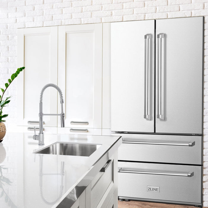 ZLINE 36" French Door Refrigerator with Ice Maker, Stainless Steel, RFM-36