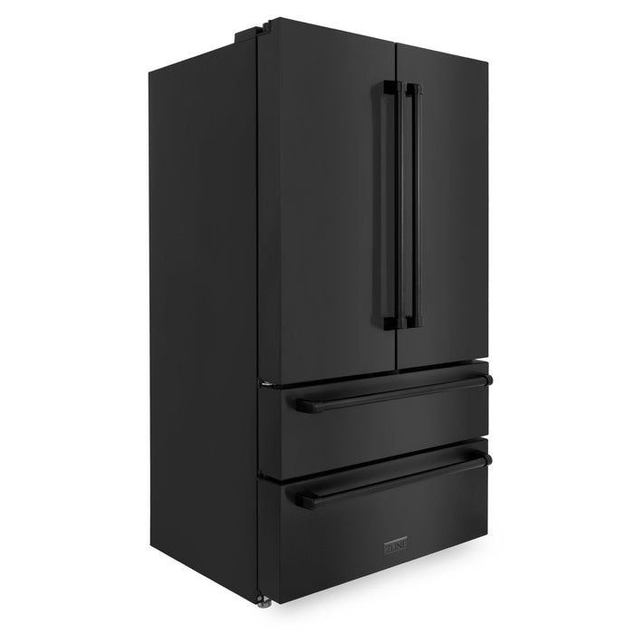 ZLINE 36" French Door Refrigerator,Ice Maker,Black Stainless,RFM-36-BS