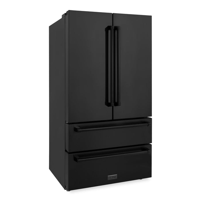 ZLINE 36" French Door Refrigerator,Ice Maker,Black Stainless,RFM-36-BS