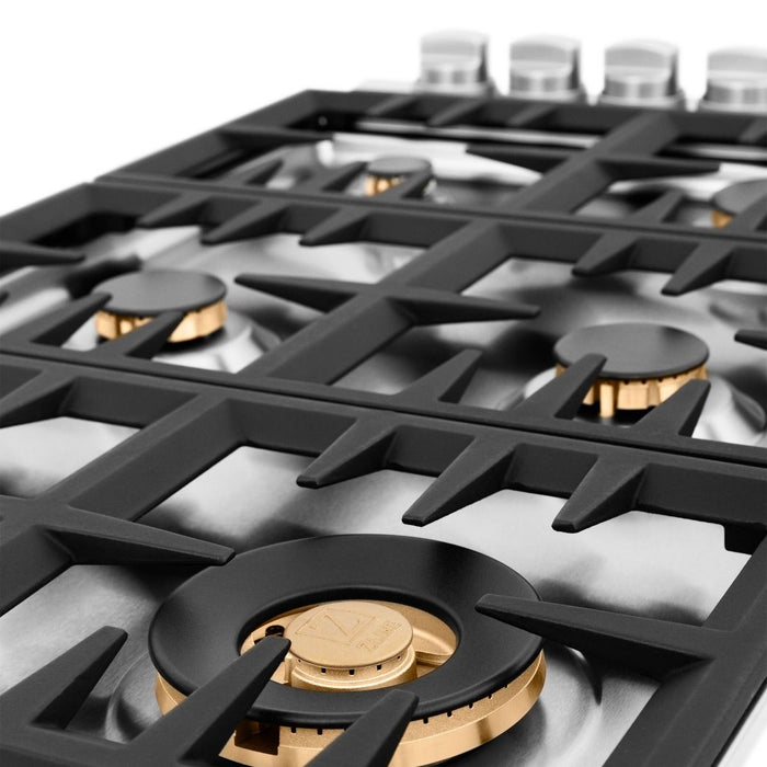ZLINE 36" Gas Cooktop with 6 Gas Brass Burners RC-BR-36
