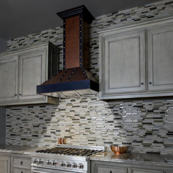 ZLINE 36" Hand-Hammered Copper Finish Wall Range Hood, 655-HBBBB-36