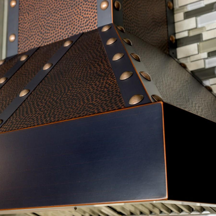 ZLINE 36" Hand-Hammered Copper Finish Wall Range Hood, 655-HBBBB-36