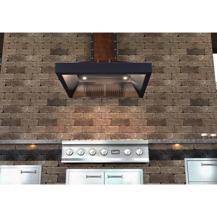 ZLINE 36" Hand-Hammered Copper Finish Wall Range Hood, 655-HBBBB-36