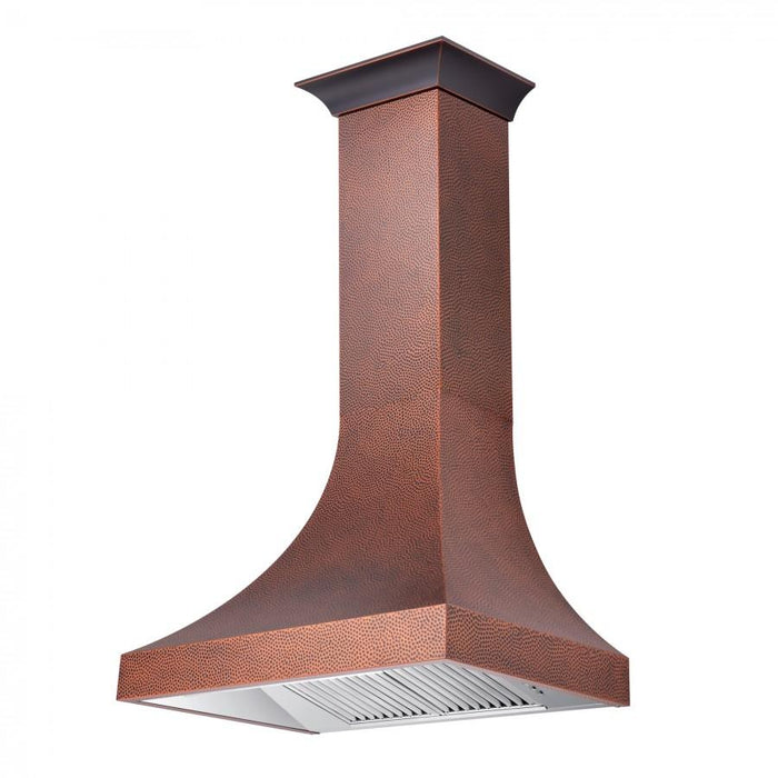 ZLINE 36" Hand-Hammered Copper Finish Wall Range Hood, 8632H-36