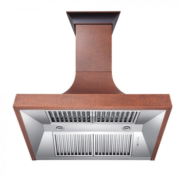 ZLINE 36" Hand-Hammered Copper Finish Wall Range Hood, 8632H-36