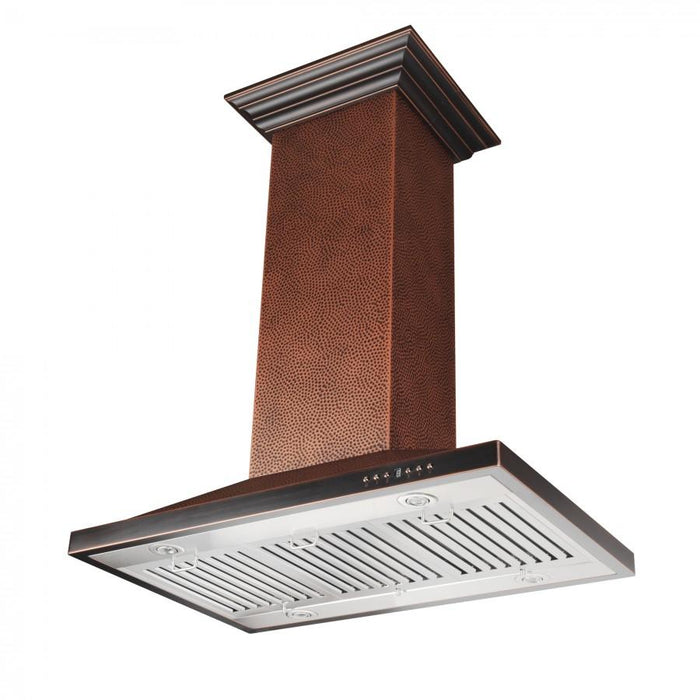 ZLINE 36" Hand Hammered Copper Island Range Hood, 8GL2Hi-36