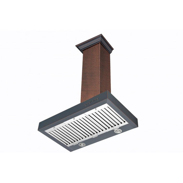 ZLINE 36" Hand-Hammered Copper Wall Range Hood, KB2-HBXXX-36