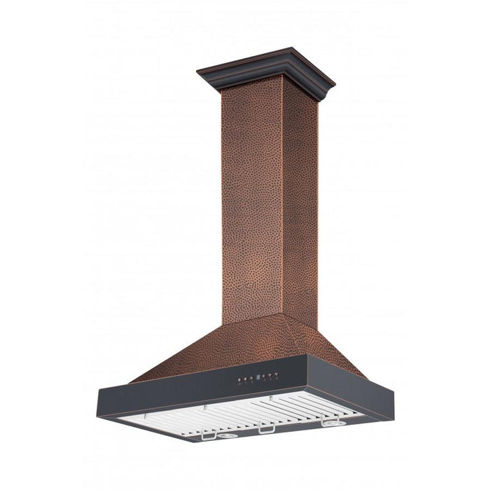 ZLINE 36" Hand-Hammered Copper Wall Range Hood, KB2-HBXXX-36