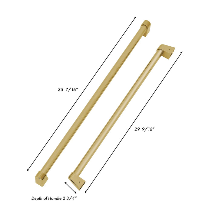 ZLINE 36 In. Autograph Edition Champagne Bronze Handle Set for Built in Refrigerators (3 Handles) (RBIVHZ-CB-36)