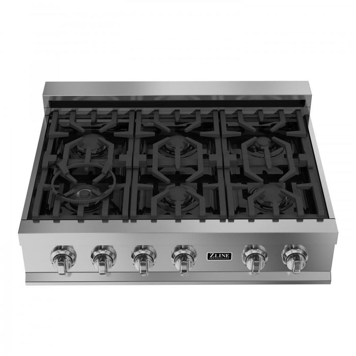 ZLINE 36 inch Rangetop with 6 Gas Burners, RT36