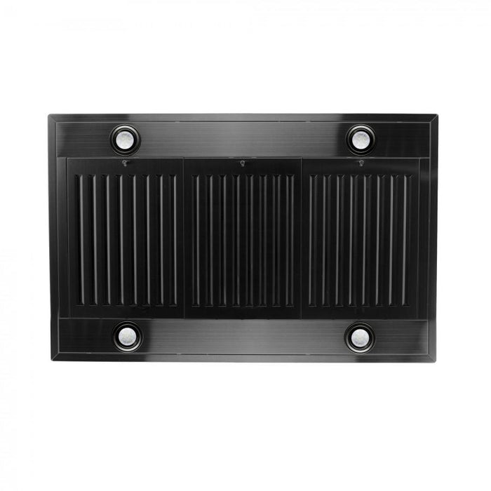 ZLINE 36" Island Mount Range Hood in Black Stainless Steel, BSKE2iN-36