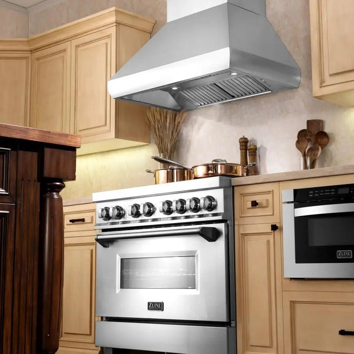 ZLINE 36" Professional Series Stainless Steel Wall Range Hood, 687-36