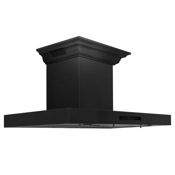 ZLINE 36" Range Hood, Black Stainless Steel, Speakers, BSKENCRN-BT-36