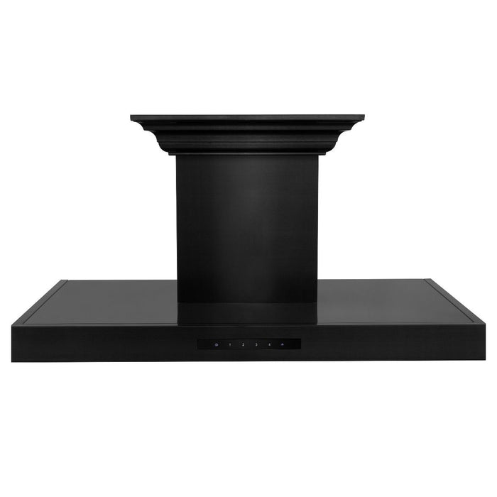 ZLINE 36" Range Hood, Black Stainless Steel, Speakers, BSKENCRN-BT-36