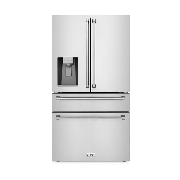ZLINE 36" Refrigerator, Water, Ice Dispenser, Fingerprint Resistant, RFM-W-36
