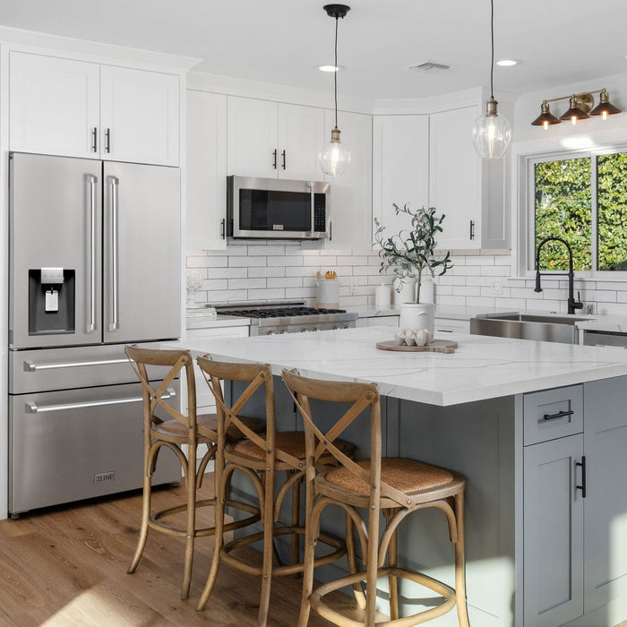 ZLINE 36" Refrigerator, Water, Ice Dispenser, Fingerprint Resistant, RFM-W-36