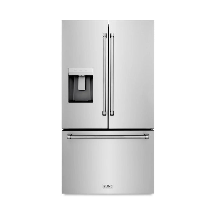 ZLINE 36" Refrigerator, Water, Ice Dispenser, Fingerprint Resistant, RSM-W-36