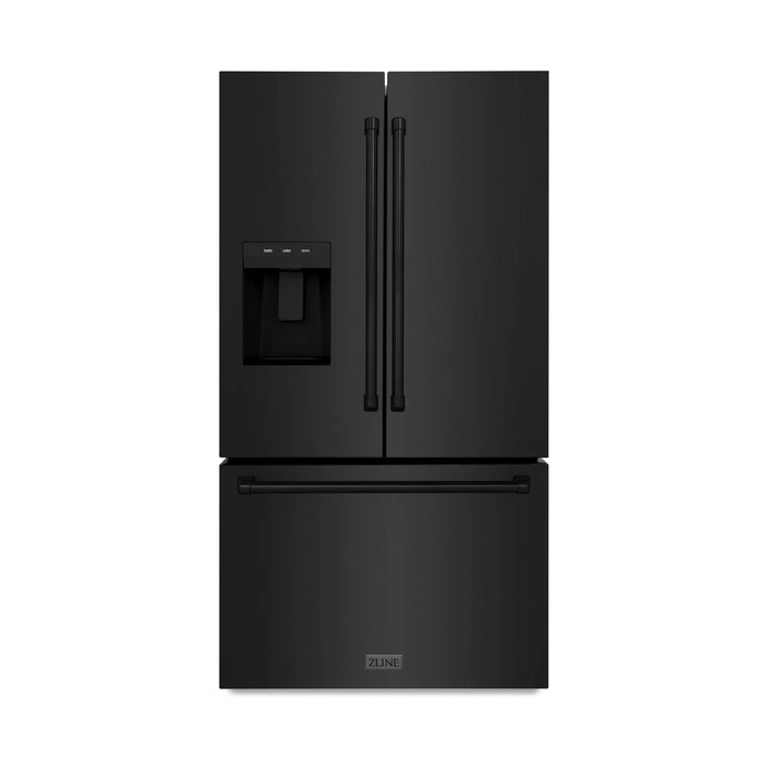ZLINE 36" Refrigerator, Water, Ice Dispenser, Fingerprint Resistant, RSM-W-36-BS