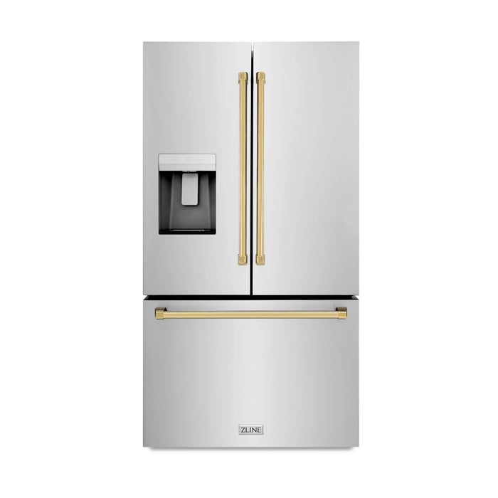 ZLINE 36" Refrigerator, Water, Ice Dispenser, Fingerprint Resistant, RSMZ-W-36-G