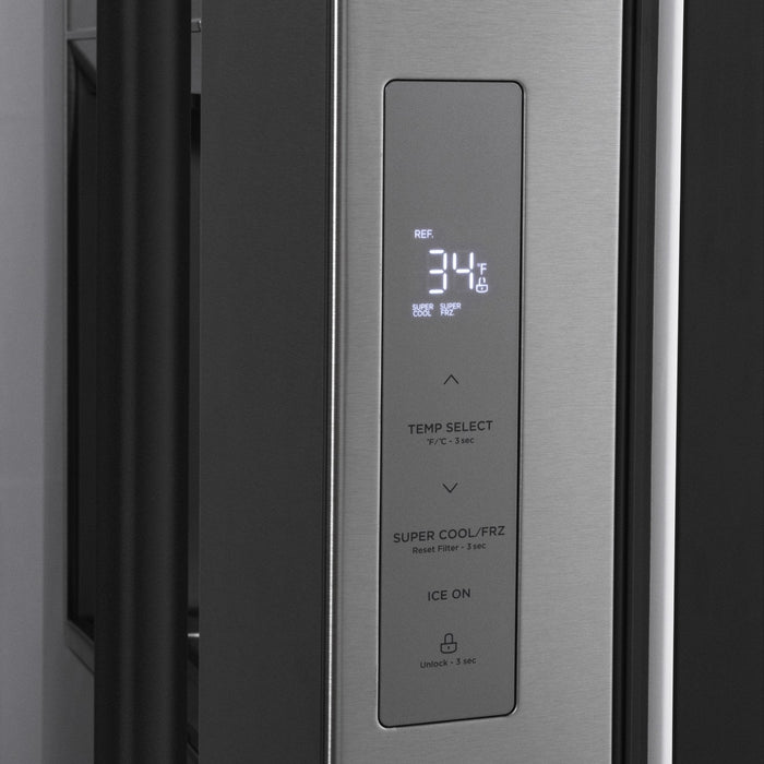 ZLINE 36" Refrigerator, Water, Ice Dispenser, Fingerprint Resistant, RSMZ-W-36-MB