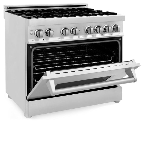 ZLINE 36" Stainless 4.6 cu.ft. 6 Gas Burner/Electric Oven Range, RA36