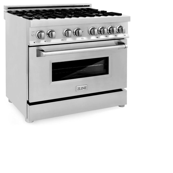 ZLINE 36" Stainless 4.6 cu.ft. 6 Gas Burner/Electric Oven Range, RA36
