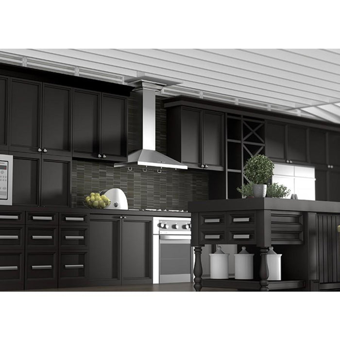 ZLINE 36" Stainless Steel Wall Range Hood, Crown Molding, KL2CRN-36