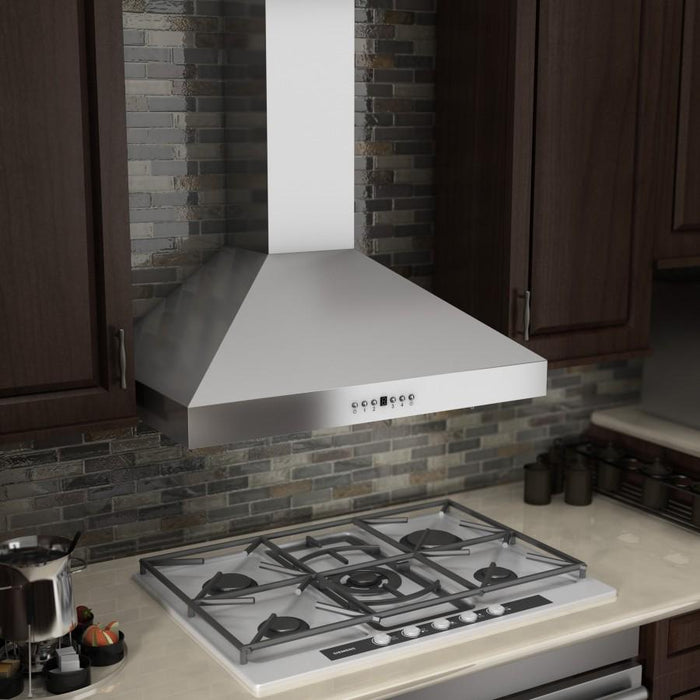 ZLINE 36" Stainless Steel Wall Range Hood, Crown Molding, KL3CRN-36