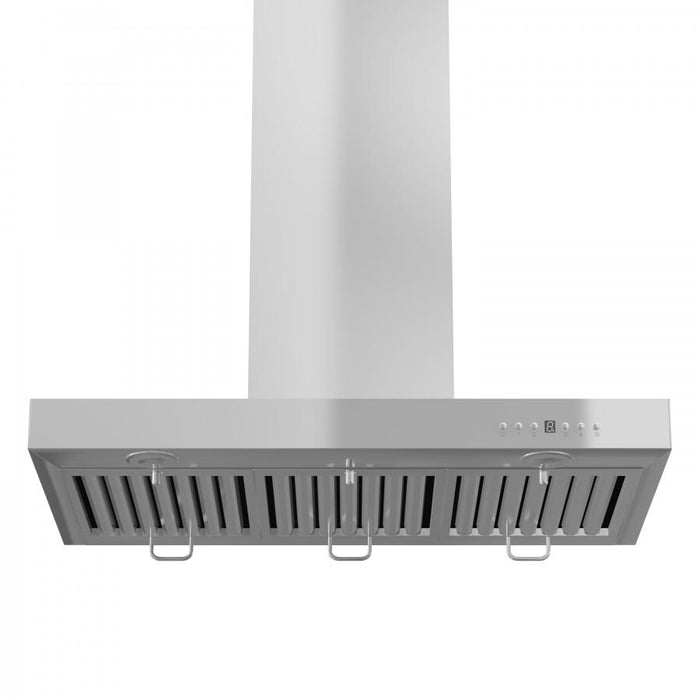 ZLINE 36" Stainless Wall Range Hood with Crown Molding, KECRN-36