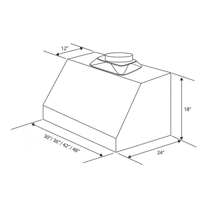 ZLINE 36" UNDER CABINET RANGE HOOD (523-36)