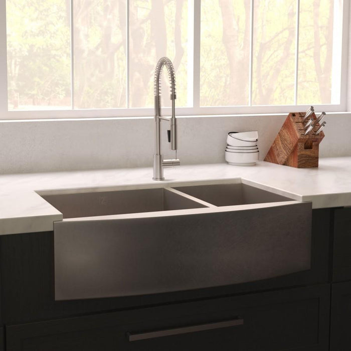 ZLINE 36" Undermount Double Bowl Sink DuraSnow Stainless Steel, SA60D-36S