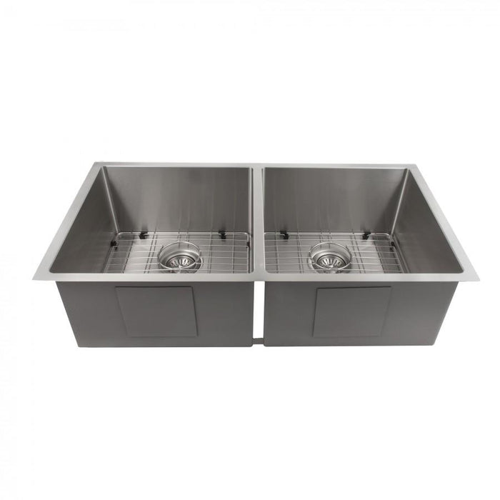 ZLINE 36" Undermount Double Bowl Sink in Stainless Steel, SR50D-36
