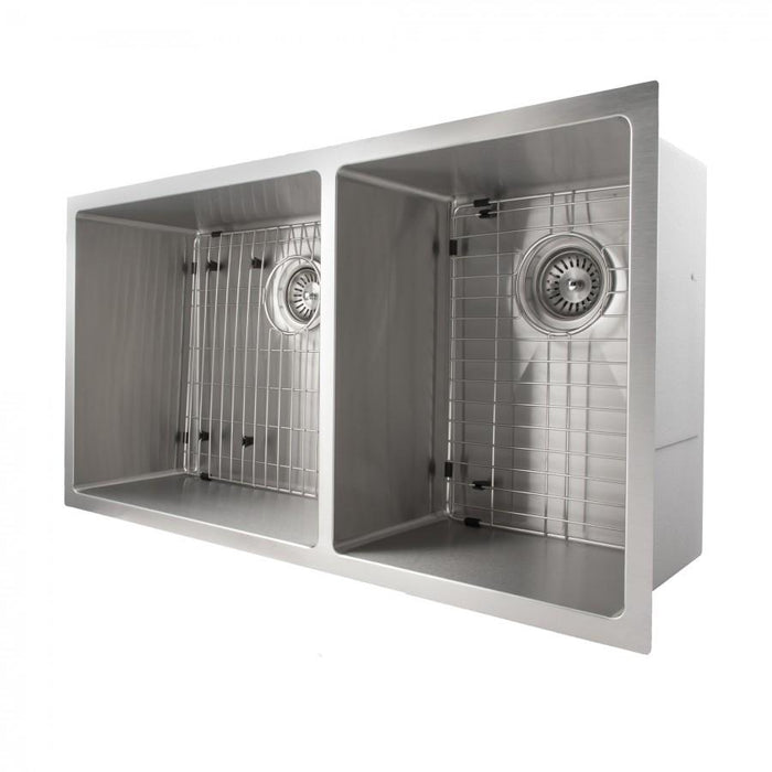 ZLINE 36" Undermount Double Bowl Sink in Stainless Steel, SR60D-36