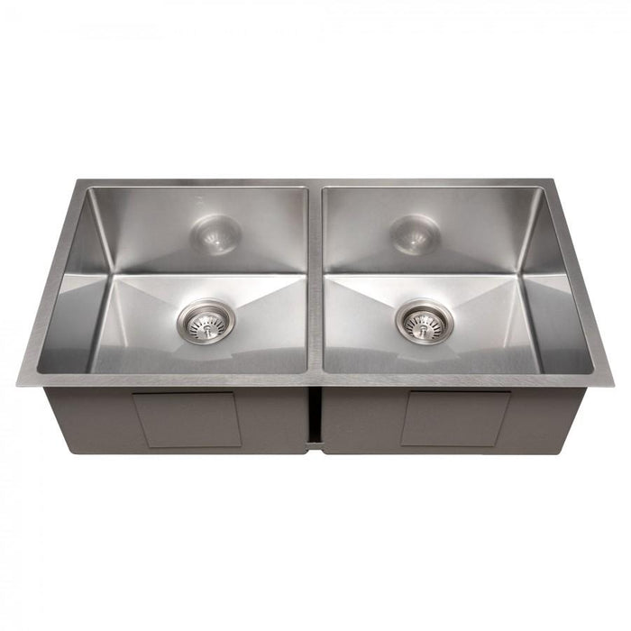 ZLINE 36" Undermount Double Bowl Sink Stainless Steel, SR50D-36S
