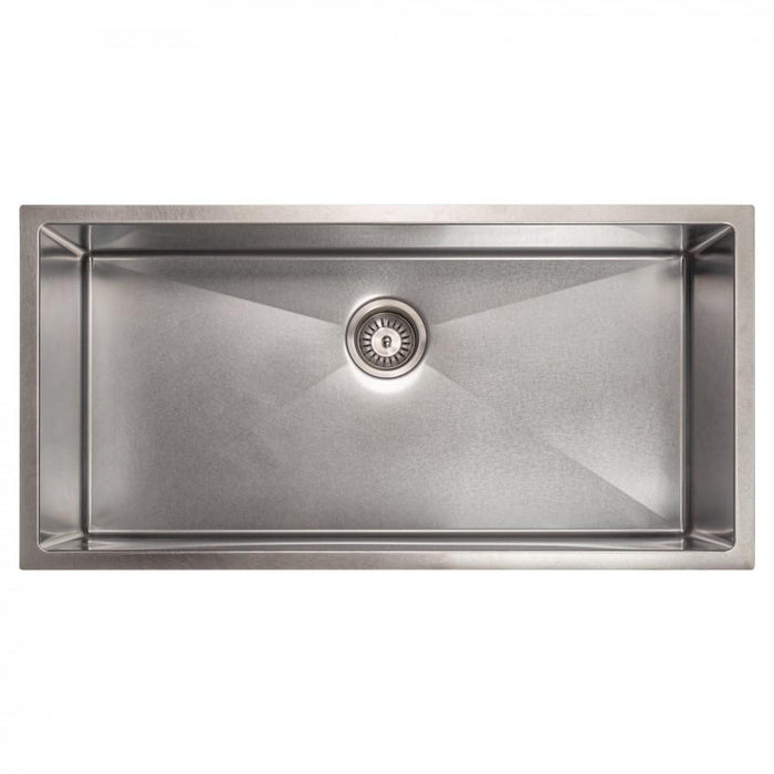 ZLINE 36" Undermount Single Bowl Sink DuraSnow Stainless Steel, SRS-36S