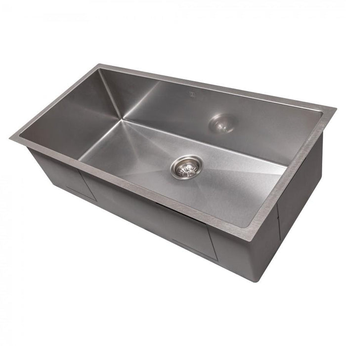 ZLINE 36" Undermount Single Bowl Sink DuraSnow Stainless Steel, SRS-36S