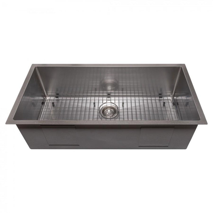 ZLINE 36" Undermount Single Bowl Sink DuraSnow Stainless Steel, SRS-36S
