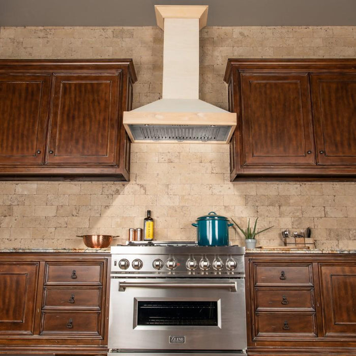ZLINE 36" Unfinished Wooden Wall Range Hood, KBUF-36