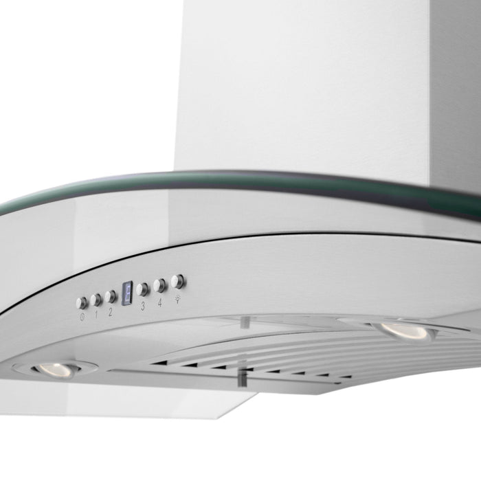ZLINE 36" Wall Mount Range Hood, Bluetooth Speakers, KN4CRN-BT-36