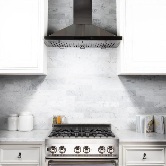 ZLINE 36" Wall Range Hood in Black Stainless Steel, BSKBN-36