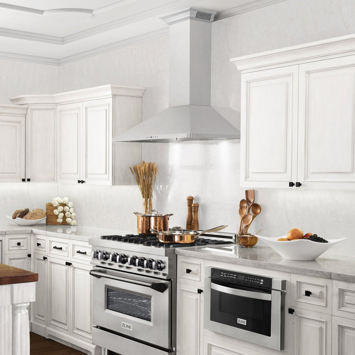 ZLINE 36" Wall Range Hood, Stainless, CrownSound Speakers, KF1CRN-BT-36