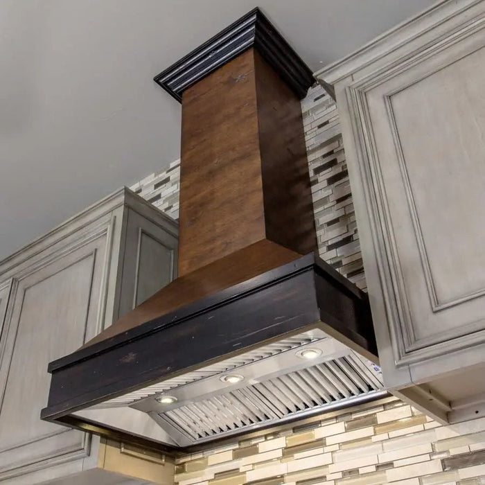 ZLINE 36" Wooden Wall Range Hood, Crown Molding 329AH-36