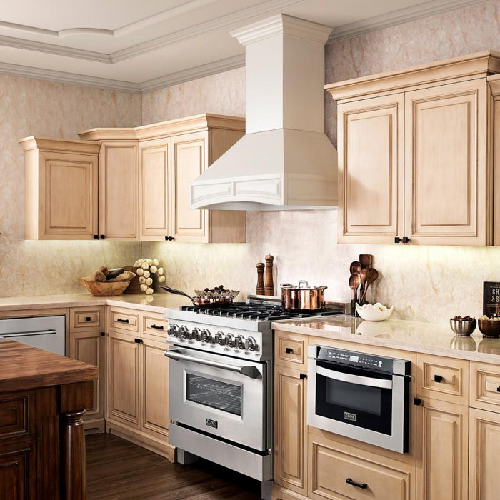 ZLINE 36" Wooden Wall Range Hood with Crown Molding, 321TT-36