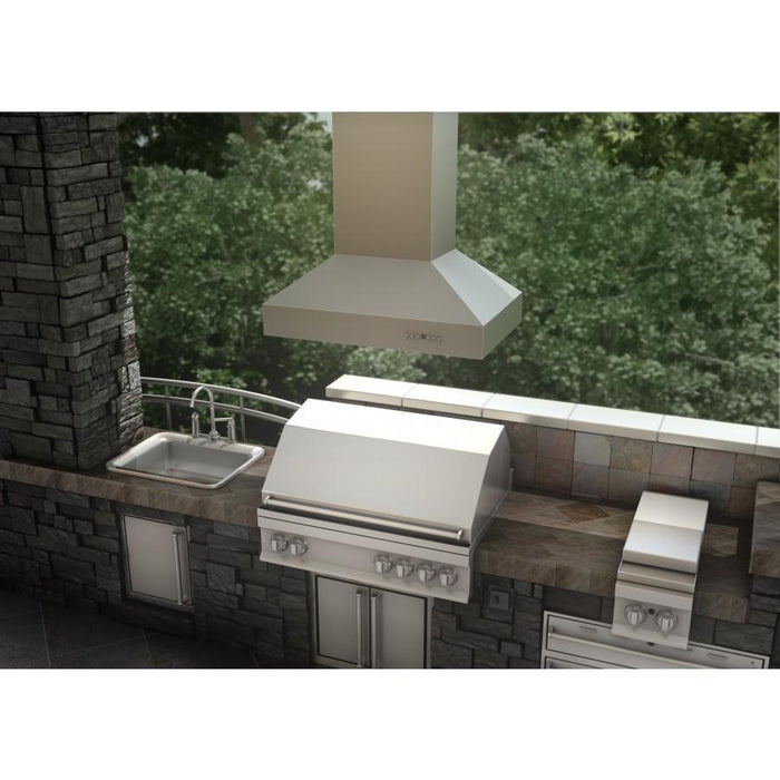 ZLINE 42" Outdoor Stainless Island Range Hood, 697i-304-42