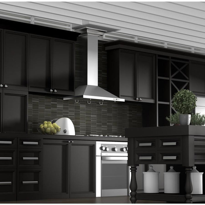 ZLINE 42" Stainless Steel Wall Range Hood, Crown Molding, KBCRN-42
