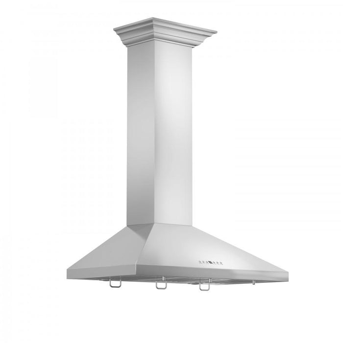 ZLINE 42" Stainless Steel Wall Range Hood, Crown Molding, KL2CRN-42