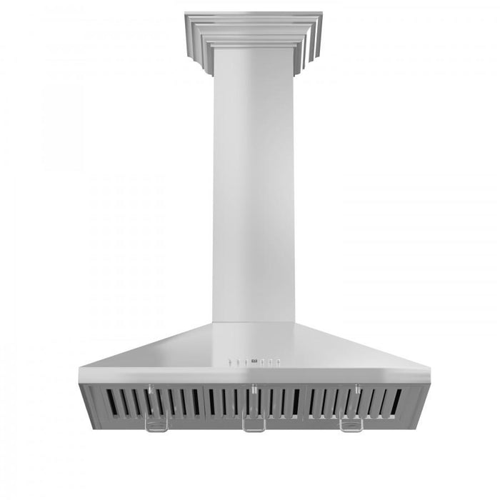 ZLINE 42" Stainless Steel Wall Range Hood, Crown Molding, KL2CRN-42