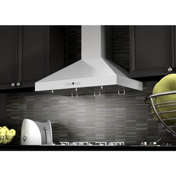 ZLINE 42" Stainless Steel Wall Range Hood, Crown Molding, KL3CRN-42