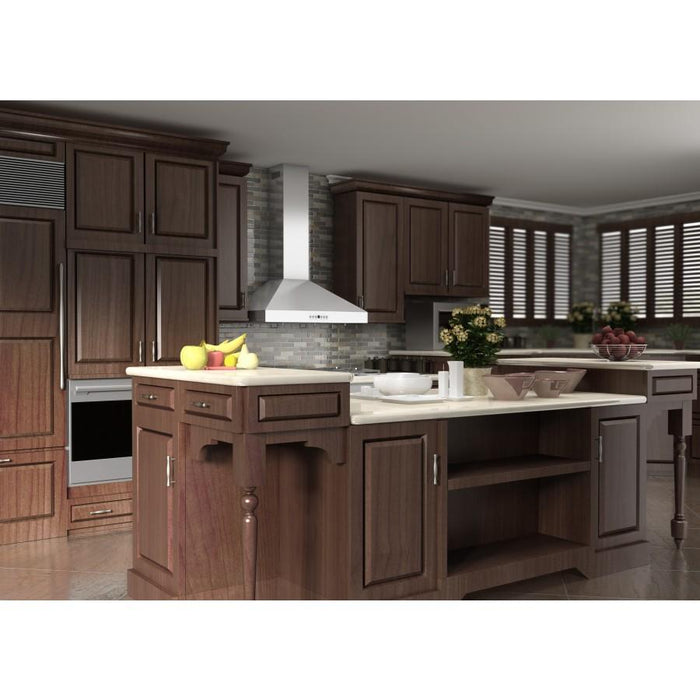 ZLINE 42" Stainless Steel Wall Range Hood, Crown Molding, KL3CRN-42