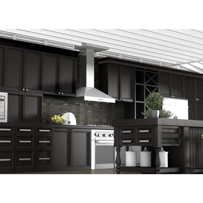 ZLINE 42" Stainless Steel Wall Range Hood, Crown Molding, KL3CRN-42